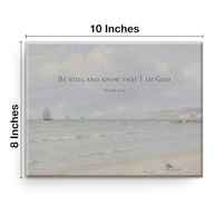 Arte de Parede Cristã com Versículo Bíblico 'Be Still and Know' - Pôster Decorativo em Tela 20x25cm - imagem 4