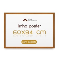 Moldura 60x84 cm A1 com Acetato - Caramelo 3 cm | Para Quadros, Posters e Impressões - imagem 2