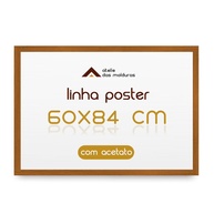 Moldura 60x84 cm A1 com Acetato - Caramelo 3 cm | Para Quadros, Posters e Impressões - imagem 1