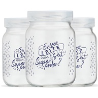 Pote de Vidro para Leite Materno Super Mamãe 200ml - 3 Unidades | Seguro, Higiênico e Ideal para Armazenamento - imagem 1