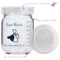 Pote de Vidro para Leite Materno 150ml Super Mamãe Original - 3 Unidades | Seguro, Livre de BPA e Ideal para Armazenamento - imagem 4