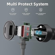 RVMARINEPAT Cabo 3 em 1 Starlink Mini: Potência DC 100W, Carregador Carro USB-C PD/QC e Monitor LED - imagem 4