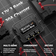 Carregador de Bateria Marítimo 3 Bancos 30A IP68: Potência e Proteção para seu Barco - imagem 3