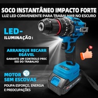 Furadeira Parafusadeira Brushless 21V com Impacto: Potência e Mobilidade Total! - imagem 5