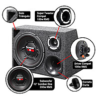 Caixa Trio Som Automotivo 12" Bomber: Grave e Potência! - imagem 2