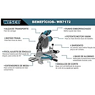 Serra Meia Esquadria 10'' Wesco: Precisão e Potência! - imagem 2