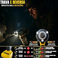 Chave de Impacto e Parafusadeira 48V 10000mAh Bivolt: Potência e Autonomia para Seus Projetos - imagem 4