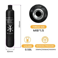 Cilindro de Fibra de Carbono TUXING 4500Psi 0.58L - Potência e Segurança para seu Rifle PCP e Paintball - imagem 4