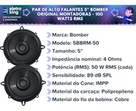 Par de Alto Falantes Bomber 5" 100W RMS Original Montadoras - Som Potente e Claro - imagem 3