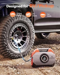 ETENWOLF VORTEX S6: Compressor de Ar Portátil Potente para Veículos Pesados e Infláveis | Bateria 19200mAh - imagem 4