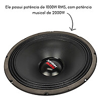 Woofer Bomber Rush 12" 1000W RMS: Grave Potente! - imagem 2