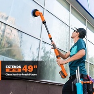Esfregão Elétrico 20V com 2 Baterias - Potente para Pisos, Paredes e Áreas Externas | 8 Cabeças de Escova e Cabo Telescópico - imagem 4