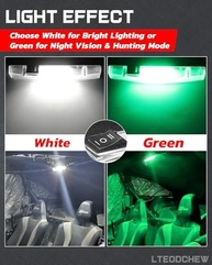 Luz de Cúpula LED UTV Universal LTEODCHEW - Iluminação Potente Branco/Verde para Polaris, Can-Am e Mais! - imagem 3