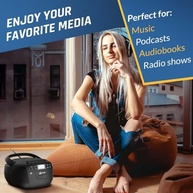 KLIM Boombox Bluetooth: Leitor CD/Cassete, Rádio AM/FM, USB e Som Estéreo Potente - imagem 5