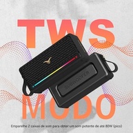 Caixa de Som Bluetooth 40W: Graves Potentes, IP67, TWS e Luzes LED | Portátil e à Prova d'Água - imagem 4