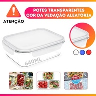 Conjunto 10 Potes de Vidro Hermético 640ml - Armazenamento Saudável e Versátil - imagem 5