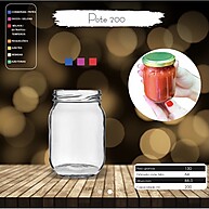 Potes de Vidro 200ml com Tampa Dourada – Ideal para Geléias e Conservas - imagem 1
