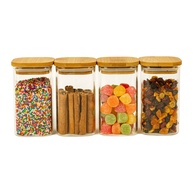 Potes de Vidro com Bambu 250ml: Organize com Estilo! - imagem 1
