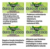 Óleo De Coco Na Palma ExtraVirgem 2 potes/500ml cada100% Natural Sem Sabor - imagem 4