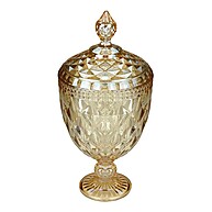 Potiche Diamond Âmbar: Elegância em Cristal - imagem 1