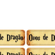 15 Rótulos Adesivos para Huevitos Ovos de Dragão Harry Potter - imagem 1
