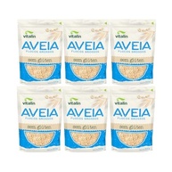 Kit com 6 Pouchs de Aveia em Flocos Grossos Integral sem Glúten de 200g cada - Vitalin - imagem 2