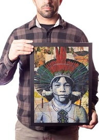 Quadro de Arte Povos Indígenas Brasileiros - Decoração Cultural e Respeitosa - imagem 1