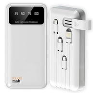 Power Bank 10000mAh Premium: Carregador Portátil Universal com 4 Cabos Integrados e Carregamento Ultra Rápido - imagem 2