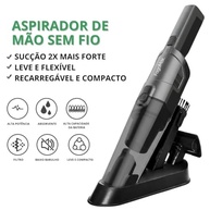 Aspirador de Mão Sem Fio Power Max - Potente e Portátil para Limpeza Rápida - imagem 4
