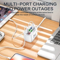 Power Strip 6 em 1: Carregador Rápido USB - imagem 4