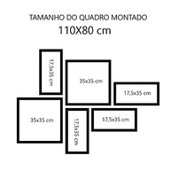 Conjunto com 6 Quadros Decorativos com Moldura - Tema Praia, Mar, Kombi e Coqueiro para Decoração de Casa de Praia - imagem 4