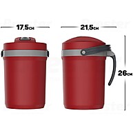 Jarra Térmica Fliptop 2.5L Vermelha – Ideal para Tereré, Viagem e Praia - imagem 2