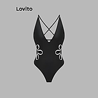 Lovito Apliques De Maiô Casual Verão: Conforto e Estilo na Praia - imagem 2