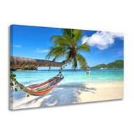 Quadro Decorativo em Tela Canvas - Paisagem Praia Paradisíaca 60x80cm com Borda Infinita - imagem 2