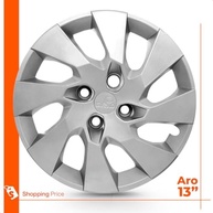 Kit 4 Calotas Corsa Classic Aro 13 Prata Grid - Design Esportivo e Proteção - imagem 4
