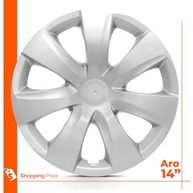 Kit 4 Calotas Aro 14 Prata Etios 2014-2015 Grid - Design Esportivo e Fixação Segura - imagem 4