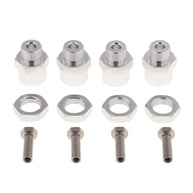 Expanda Seu Carro RC 1/10: Cubo de Roda Extensor 12mm Prata para Performance Superior - imagem 1