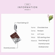 Pingente Chocolate Bamoer 925: Elegância em Prata! - imagem 2