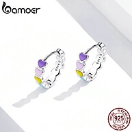 Brincos de Coração Bamoer 925: Elegância em Prata - imagem 2