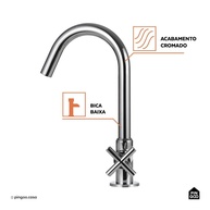 Torneira Banheiro Matipó Pingoo: Elegância em Prata - imagem 2