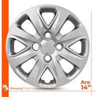 Kit 4 Calotas Esportivas Aro 14 Ka Hatch/Sedan 2015-2018 Prata Grid - Cubo Baixo - imagem 4