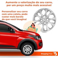 Kit 4 Calotas Mobi Aro 14 Prata Cubo Baixo Grid: Estilo e Proteção para Seu Carro - imagem 5