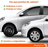 Kit 4 Calotas Aro 14 March 2015-2018 Prata Grid - Design Esportivo e Fixação Segura - imagem 3