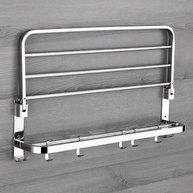 Toalheiro Duplo com Prateleira para Banheiro - Design Moderno em Aço Inox - imagem 3