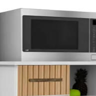 Armário de Cristal Multiuso para Cozinha e Lavanderia – 1 Gaveta e 3 Prateleiras - imagem 2