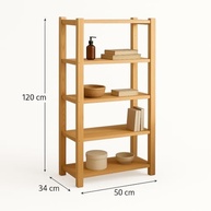 Estante Organizadora de Madeira com 5 Prateleiras | Design Moderno e Versátil para Qualquer Ambiente - imagem 3