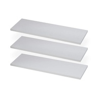Kit 3 Prateleiras Estante 60x20cm em MDF Branco com Suporte Invisível - Design Moderno e Fixação Discreta - imagem 1