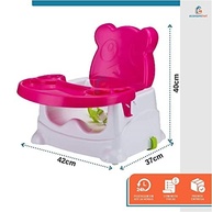 Cadeira Booster Alimentação Ursinho Baby Style Rosa - Segura, Leve e Prática - imagem 1