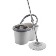 Mop Giratório Inox Menalux com Refil Extra de Microfibra Cinza - Limpeza Prática e Sem Contato - imagem 1
