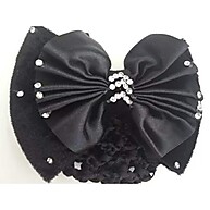 Presilha com Laço Preto e Rede para Coque - Elegante e Prática - imagem 1